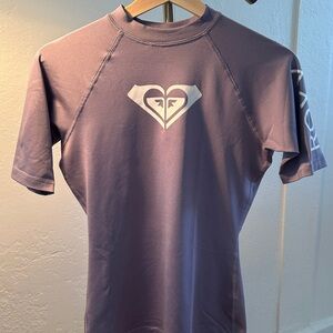 Roxy Lavender Short Sleeve Rash Guard